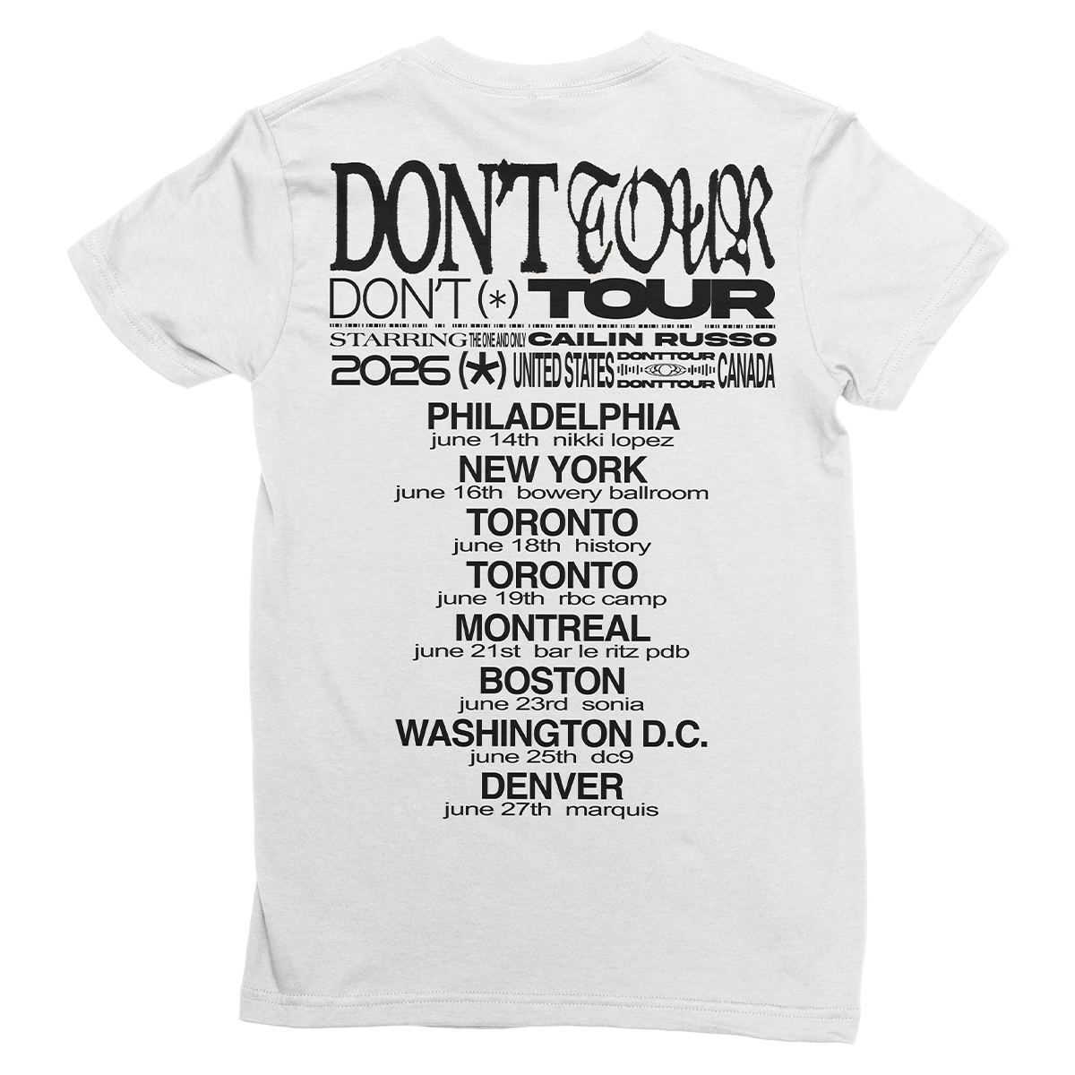 "DON'T TOUR" Tee